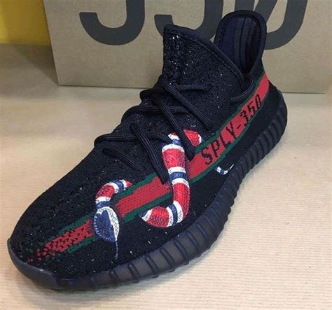 custom yeezy gucci snake|Customs Yezzy Boost 350 v2 Gucci Snake 2 customs by Morino.